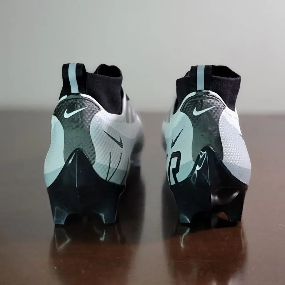 Nike Vapor Edge Pro 360 White Pure Platinum Black Football Shoes Cleats 11.5 New